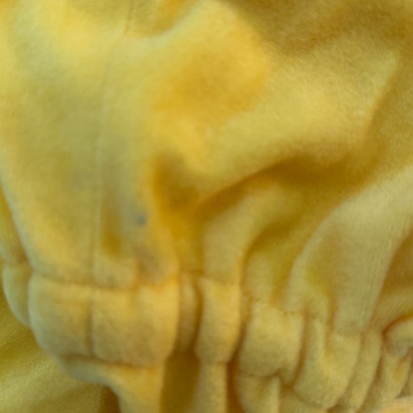 Vintage 70s Byer California Yellow Maxi Dress Empire Waist, Velvet Juliet Gown S - Picture 7 of 9